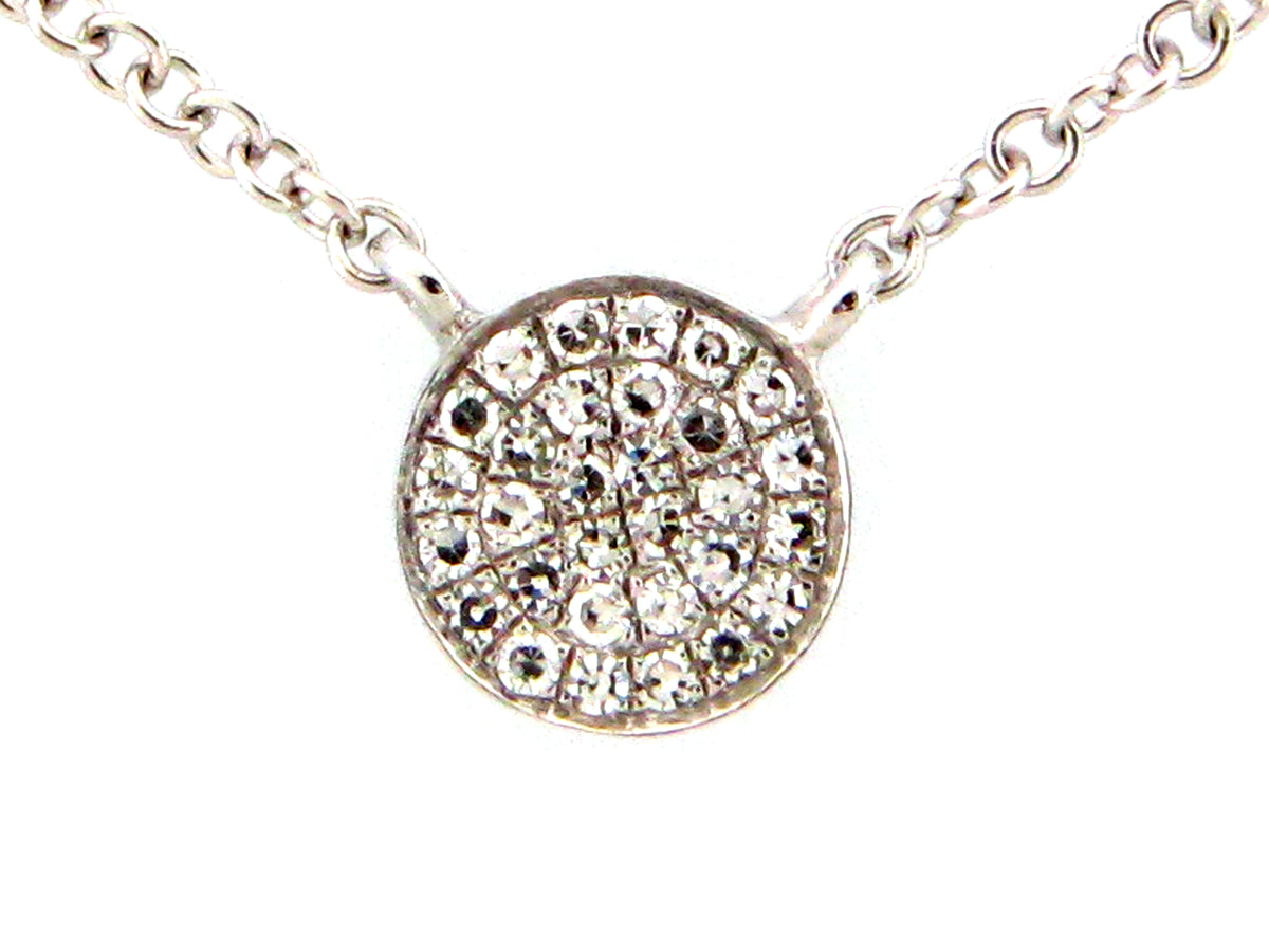 DIAMOND DISC PENDANT NECKLACE