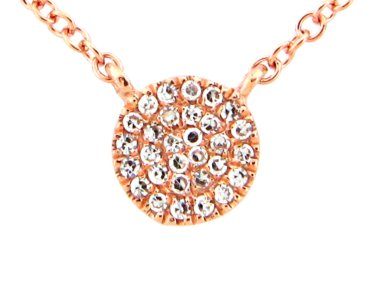 DIAMOND DISC PENDANT NECKLACE