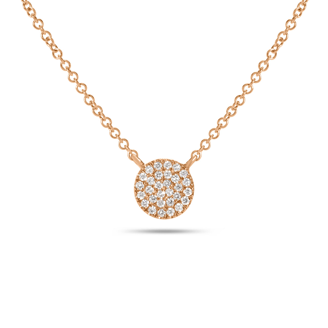 Diamond 5.7mm Disc Necklace
