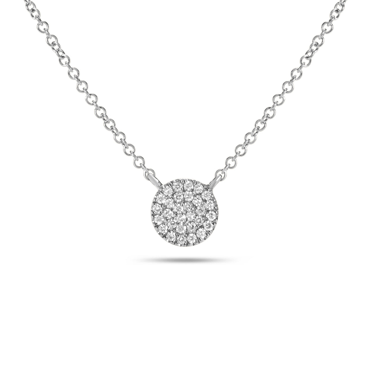 Diamond 5.7mm Disc Necklace
