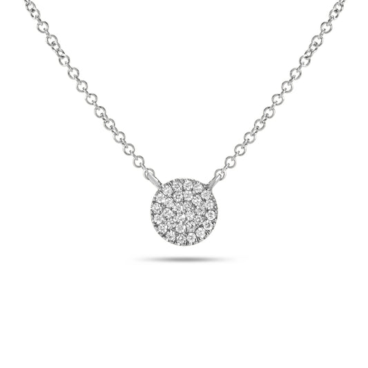Diamond 5.7mm Disc Necklace