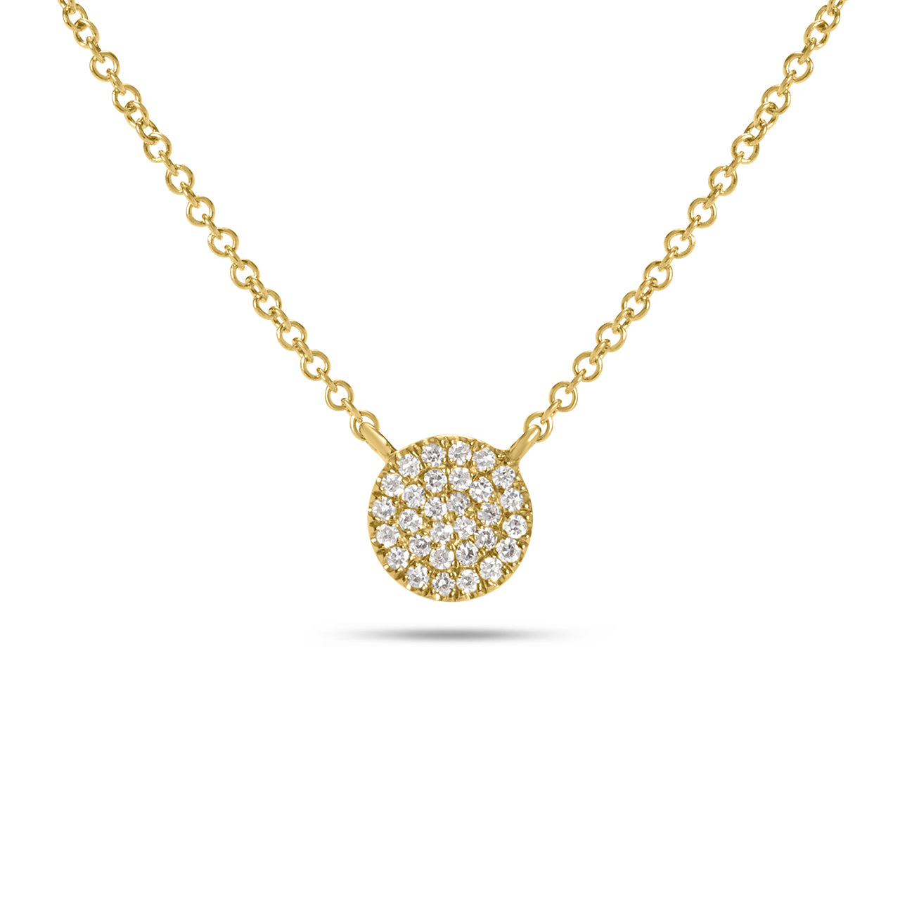 Diamond 5.7mm Disc Necklace