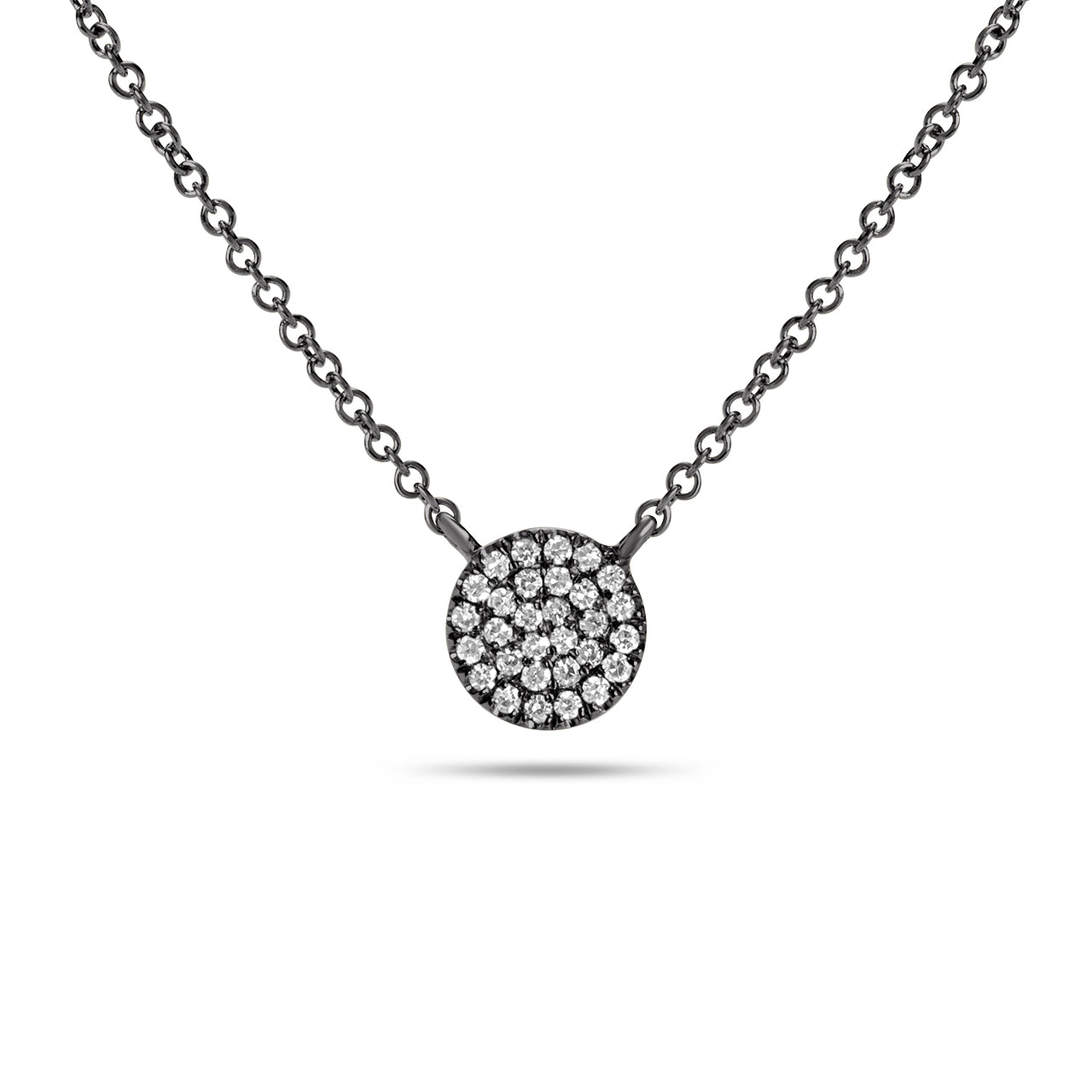 Diamond 5.7mm Disc Necklace