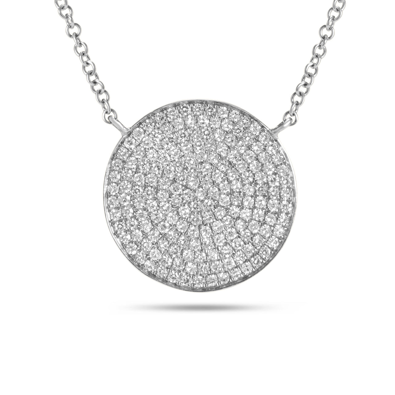 Diamond 15mm Disc Necklace