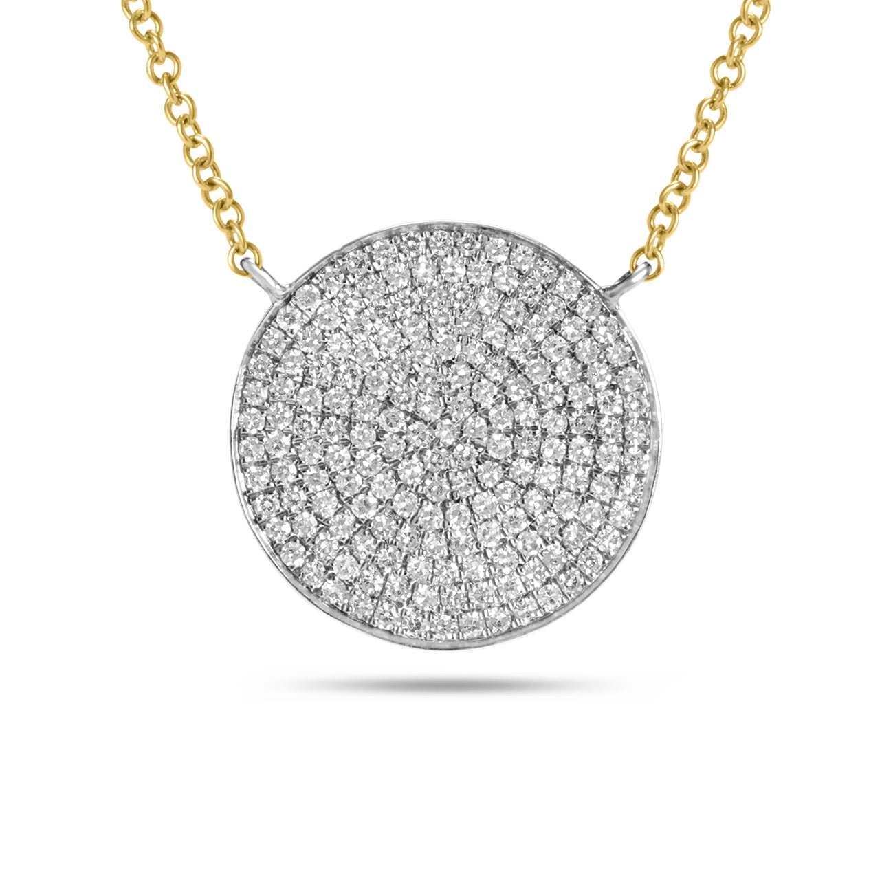 Diamond 15mm Disc Necklace