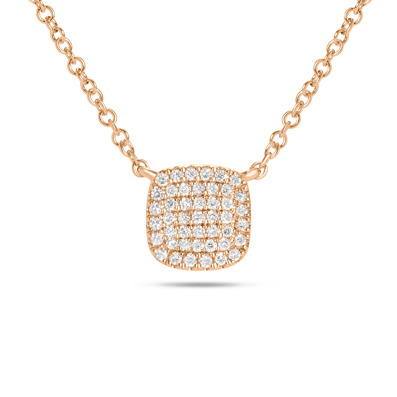 Diamond Cushion Necklace
