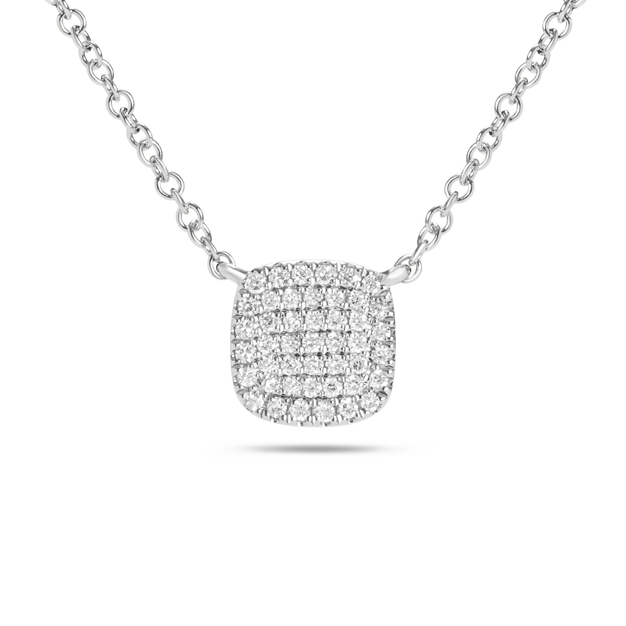 Diamond Cushion Necklace