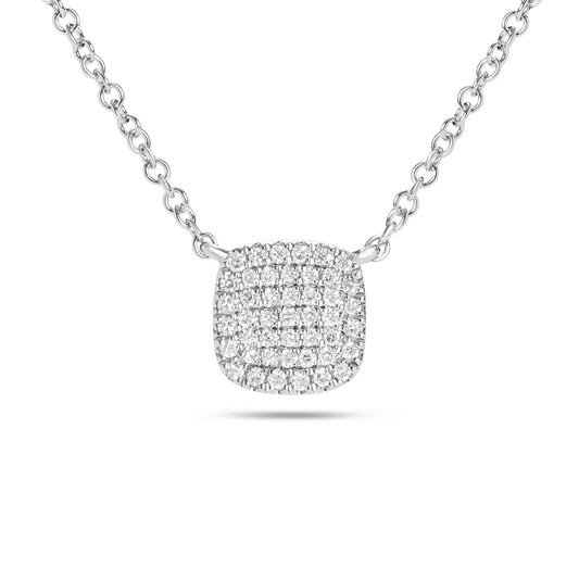 Diamond Cushion Necklace