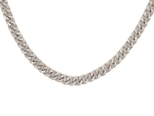 DIAMOND PAVE LINK NECKLACE, 18"
