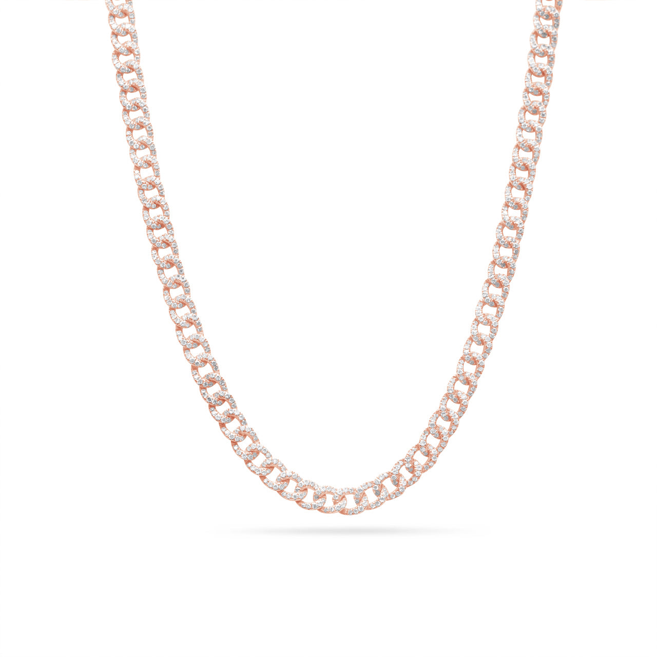 Diamond Curb Link Necklace