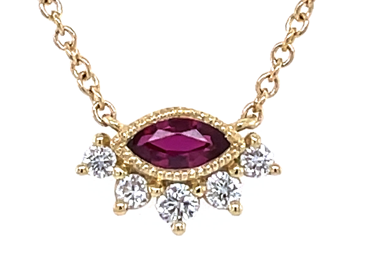 RUBY & DIAMOND EYE NECKLACE
