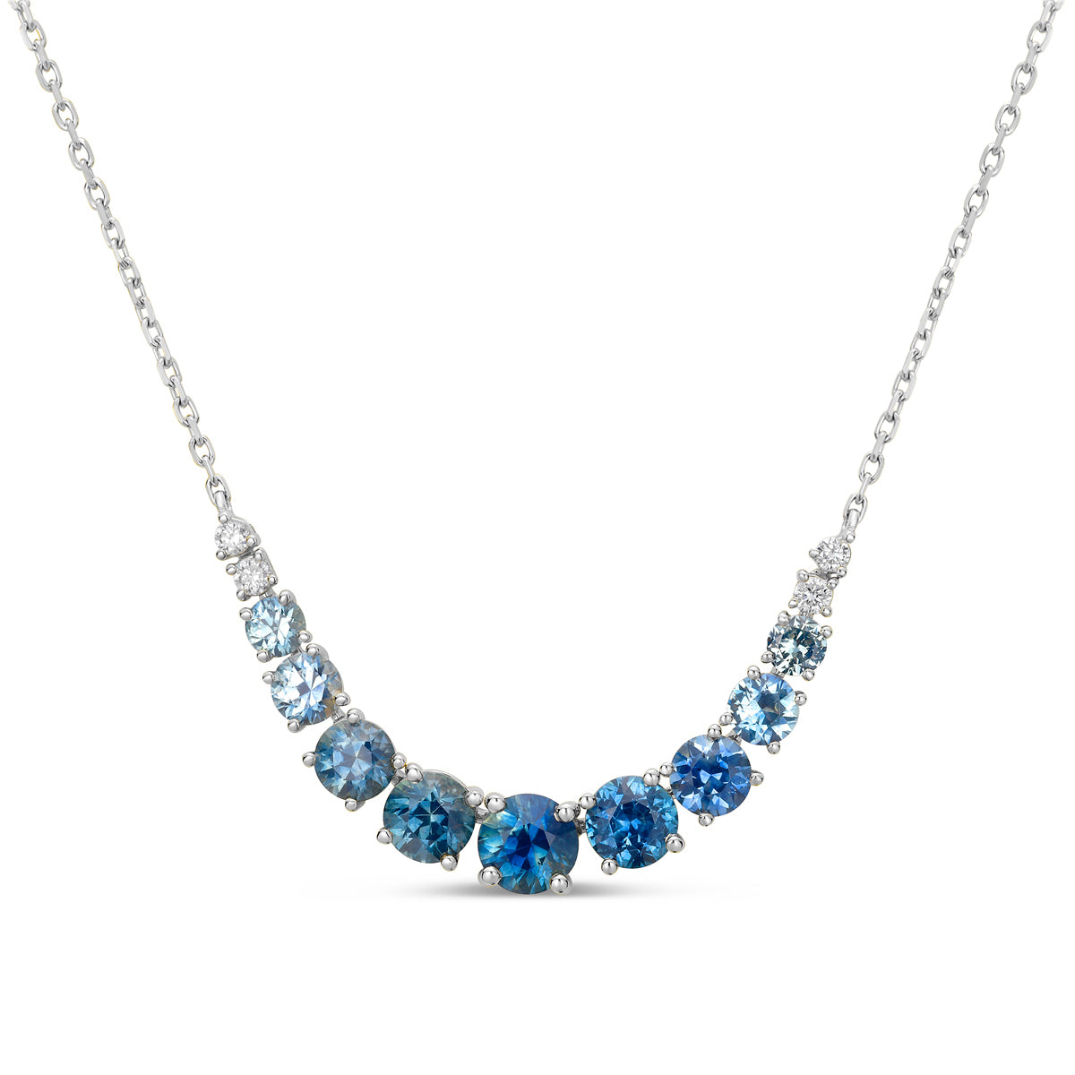Montana Sapphire & Diamond Ombre Necklace