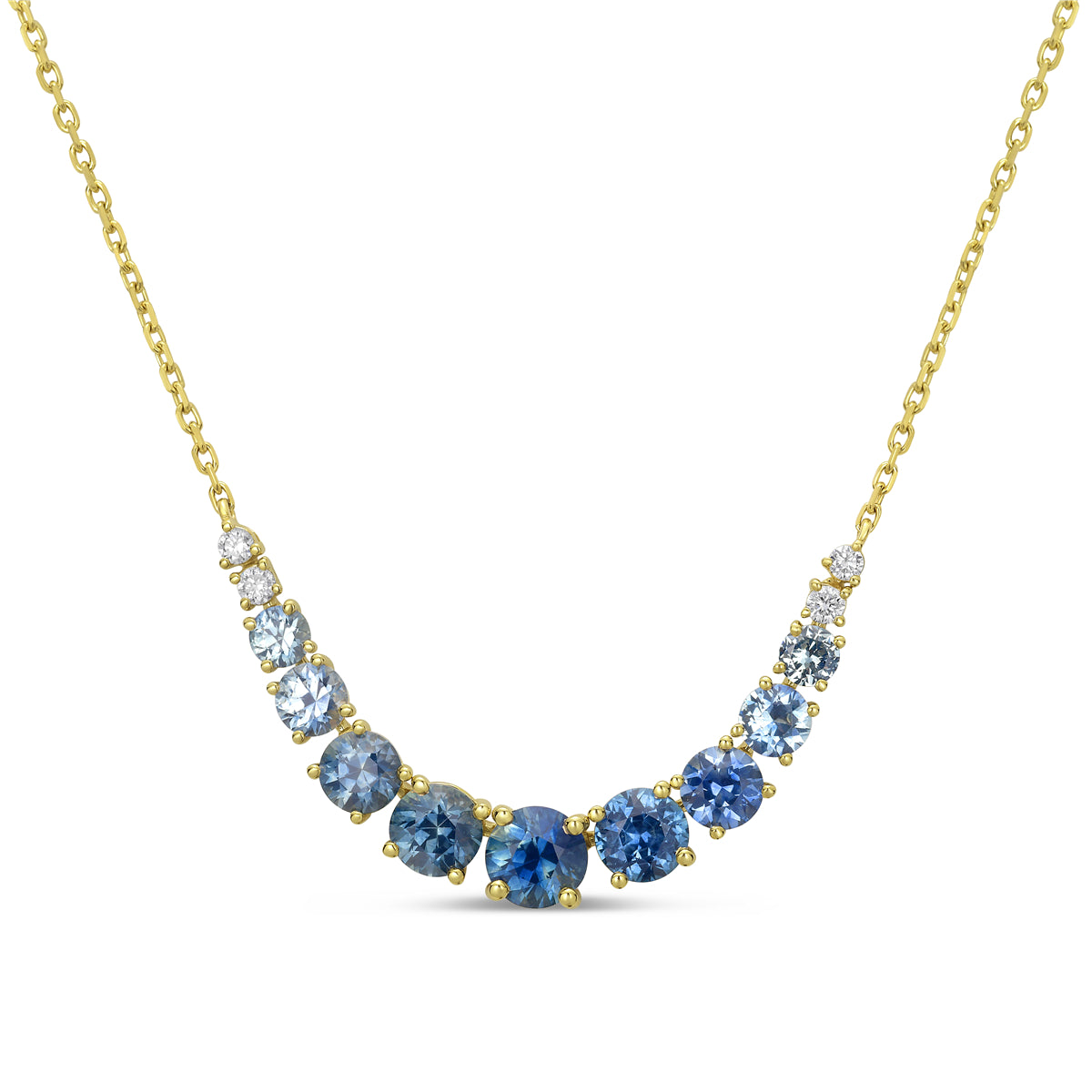 Montana Sapphire & Diamond Ombre Necklace