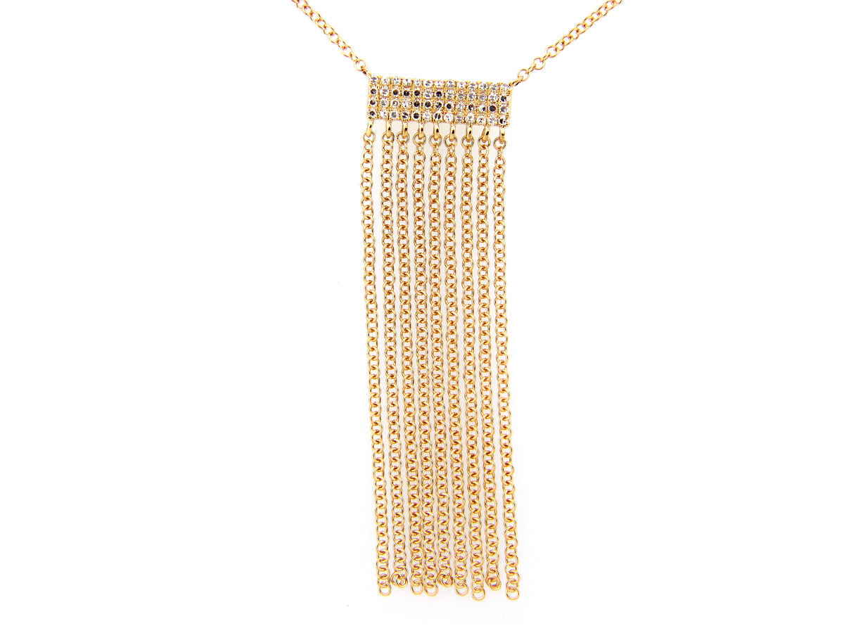 DIAMOND WATERFALL TASSEL NECKLACE
