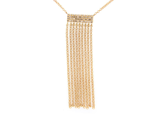 DIAMOND WATERFALL TASSEL NECKLACE