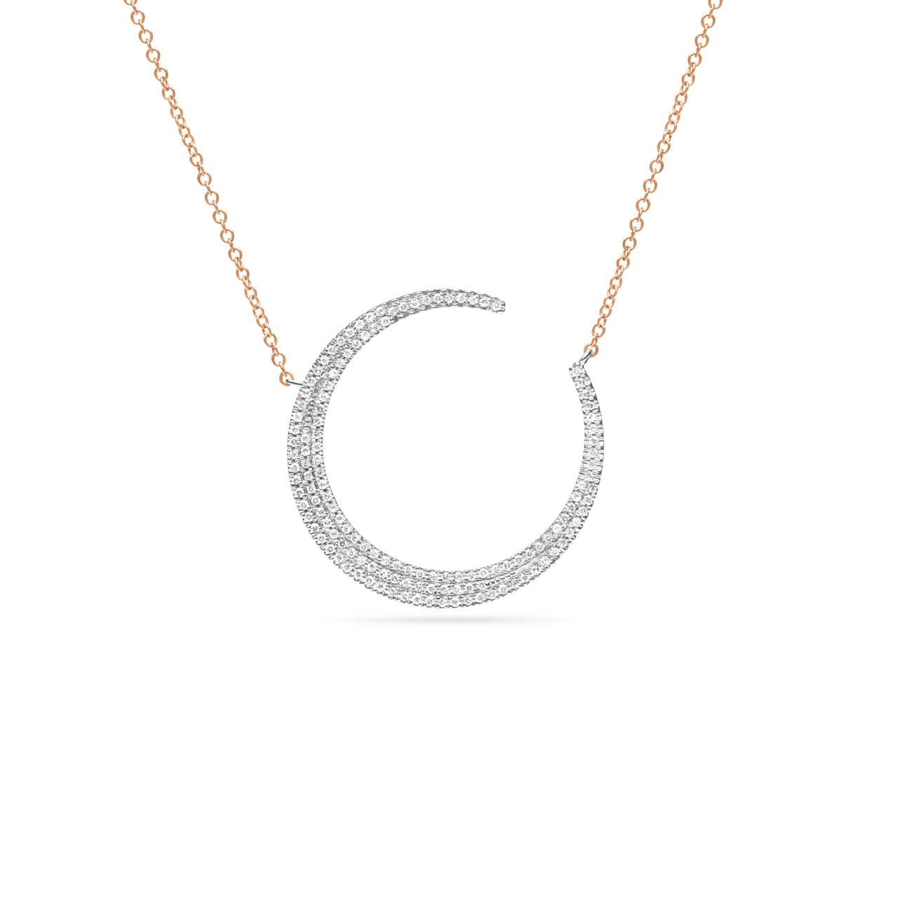 Diamond Crescent Moon Necklace