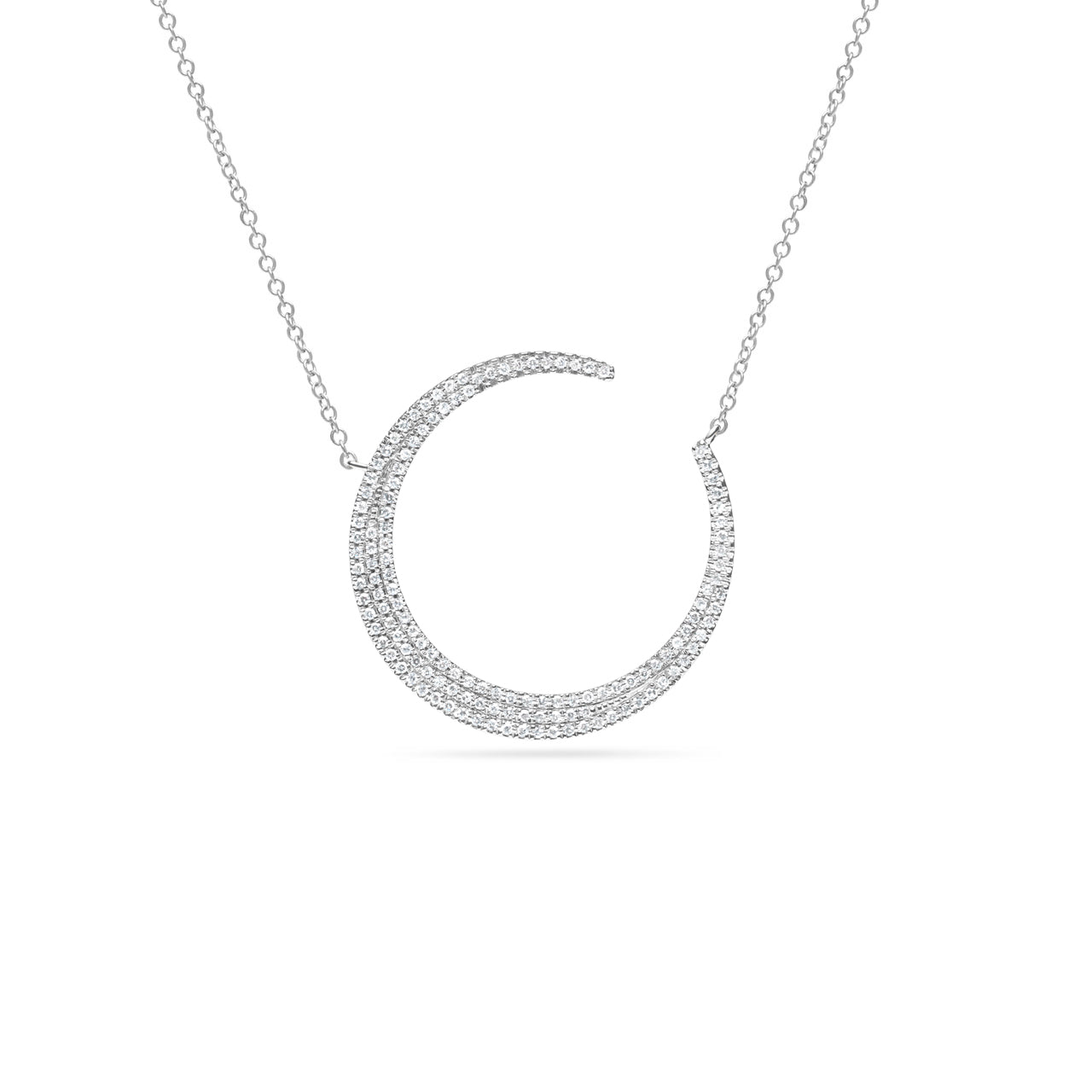 Diamond Crescent Moon Necklace