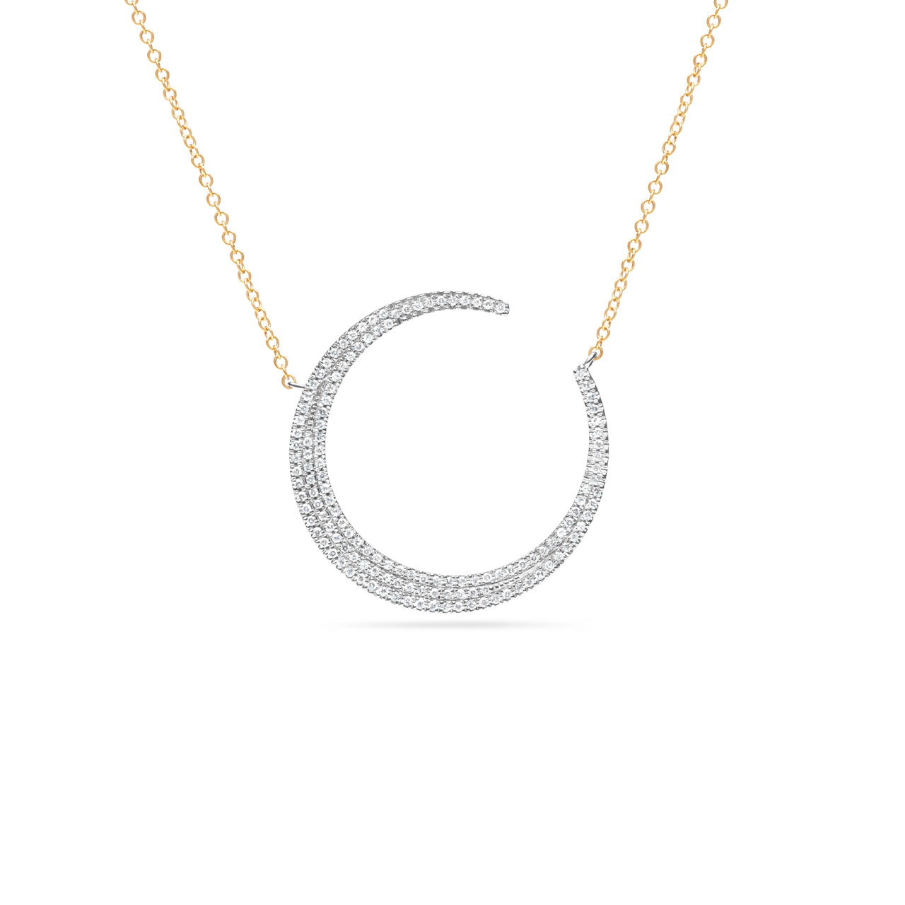 Diamond Crescent Moon Necklace