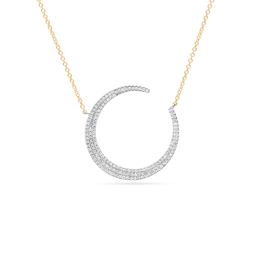 Diamond Crescent Moon Necklace