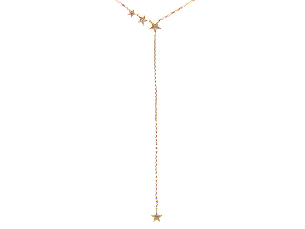 DIAMOND STAR LARIAT NECKLACE
