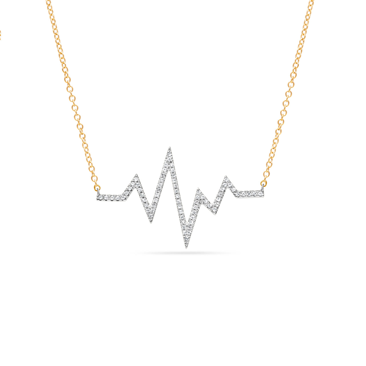 Diamond Heartbeat Signal Necklace