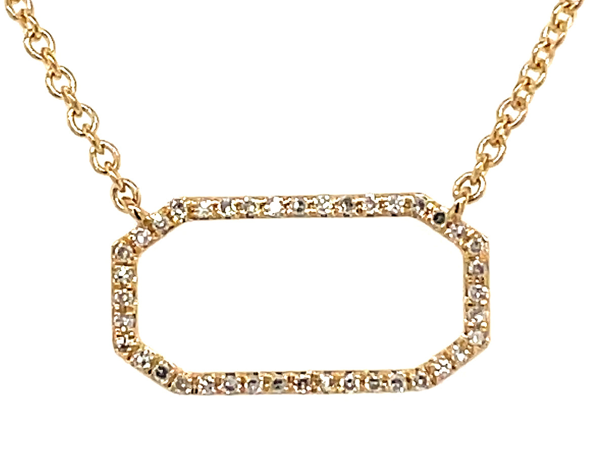 DIAMOND OCTAGON PENDANT NECKLACE
