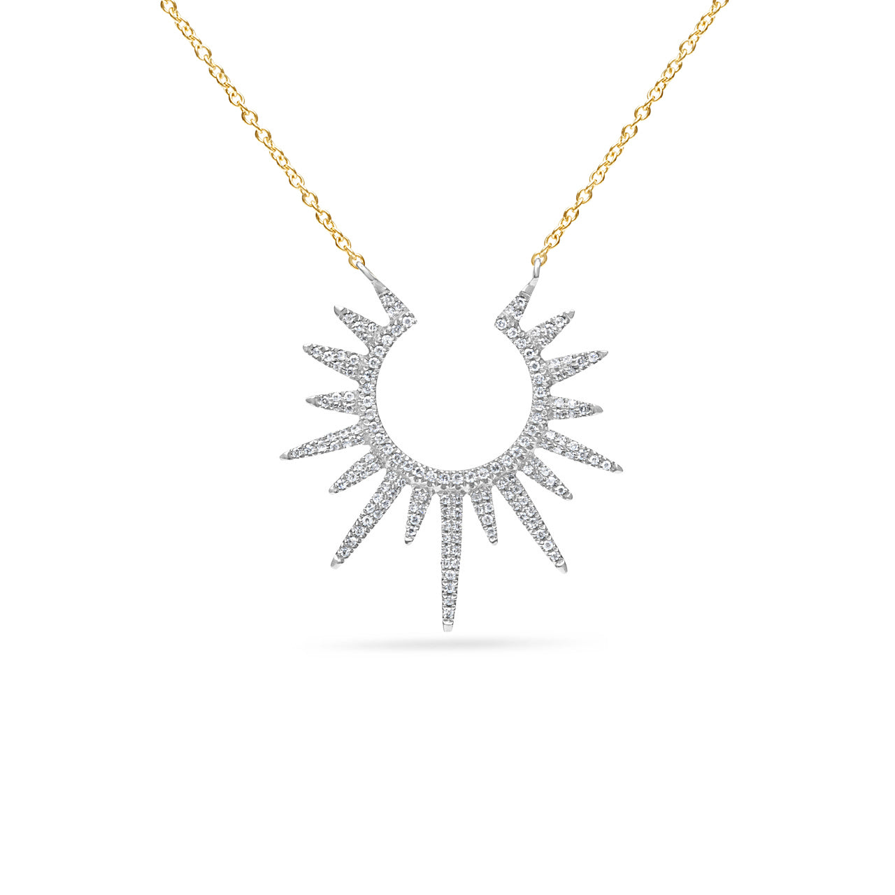 Diamond Large Sunburst Necklace