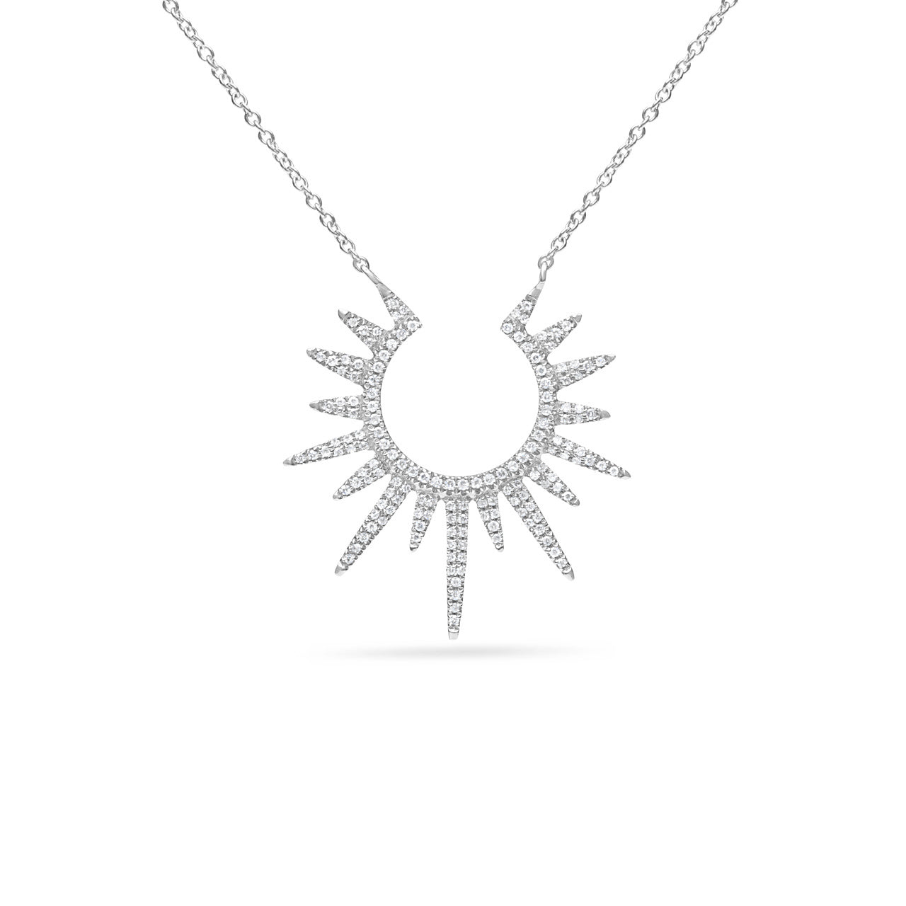 Diamond Large Sunburst Necklace