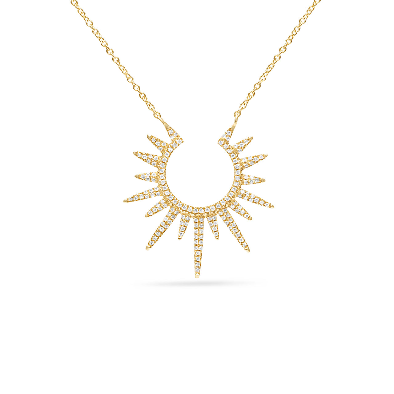 Diamond Large Sunburst Necklace