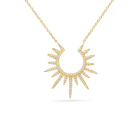 Diamond Large Sunburst Necklace