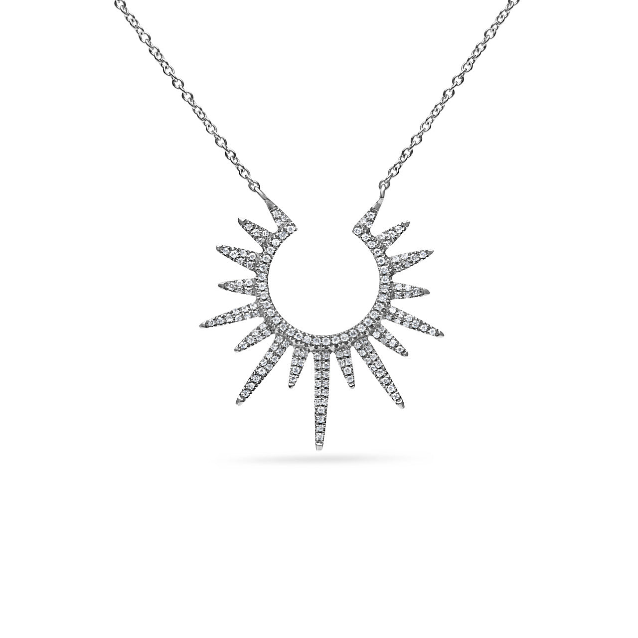 Diamond Large Sunburst Necklace