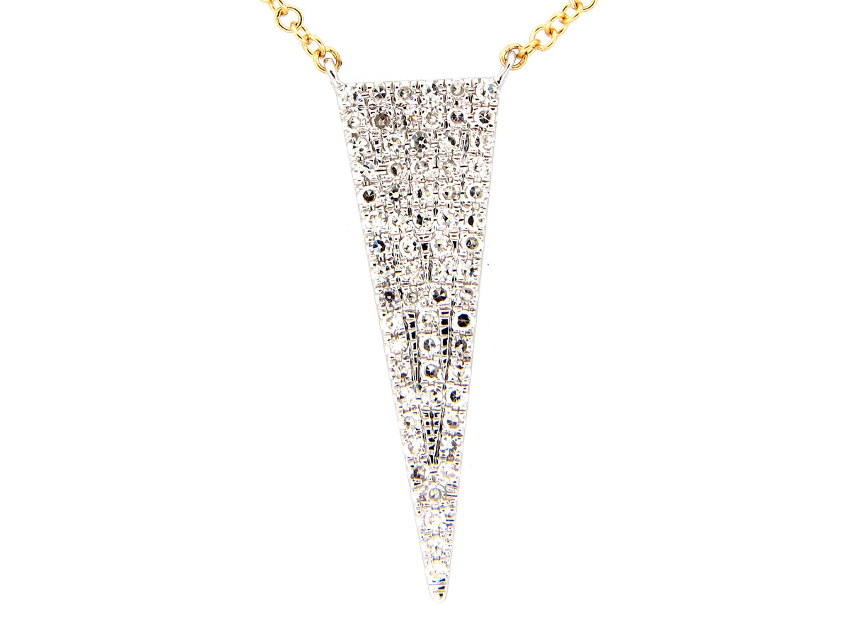 DIAMOND TRIANGLE PENDANT NECKLACE