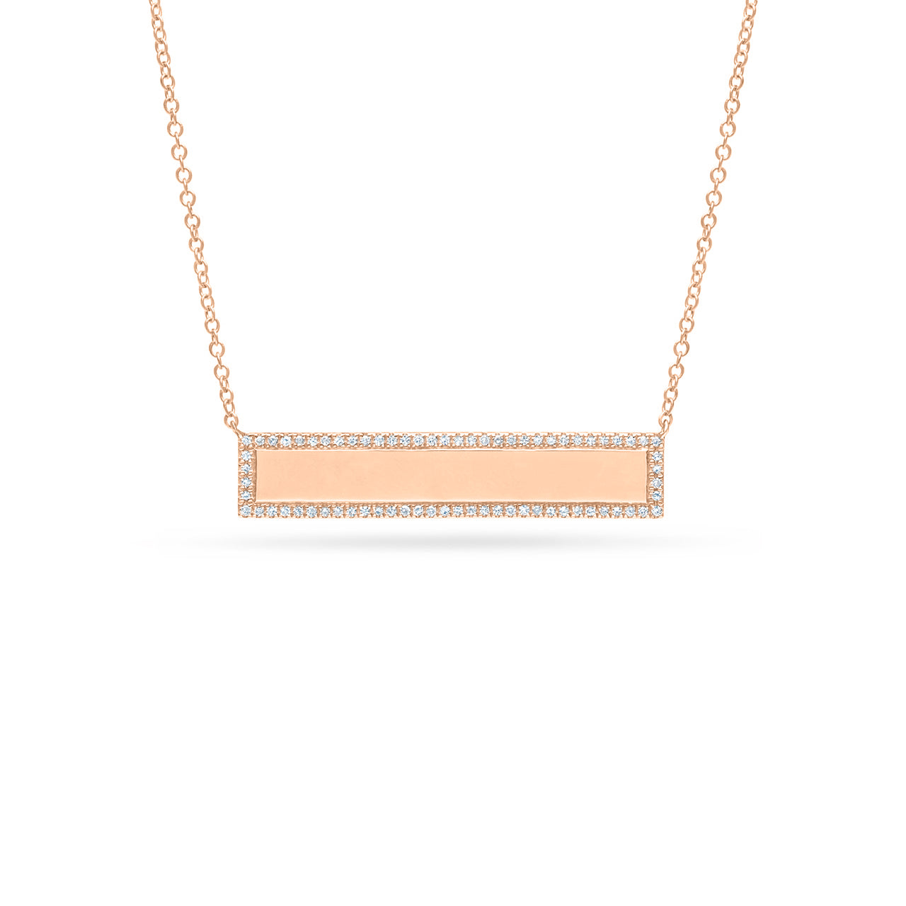 Diamond Nameplate Necklace