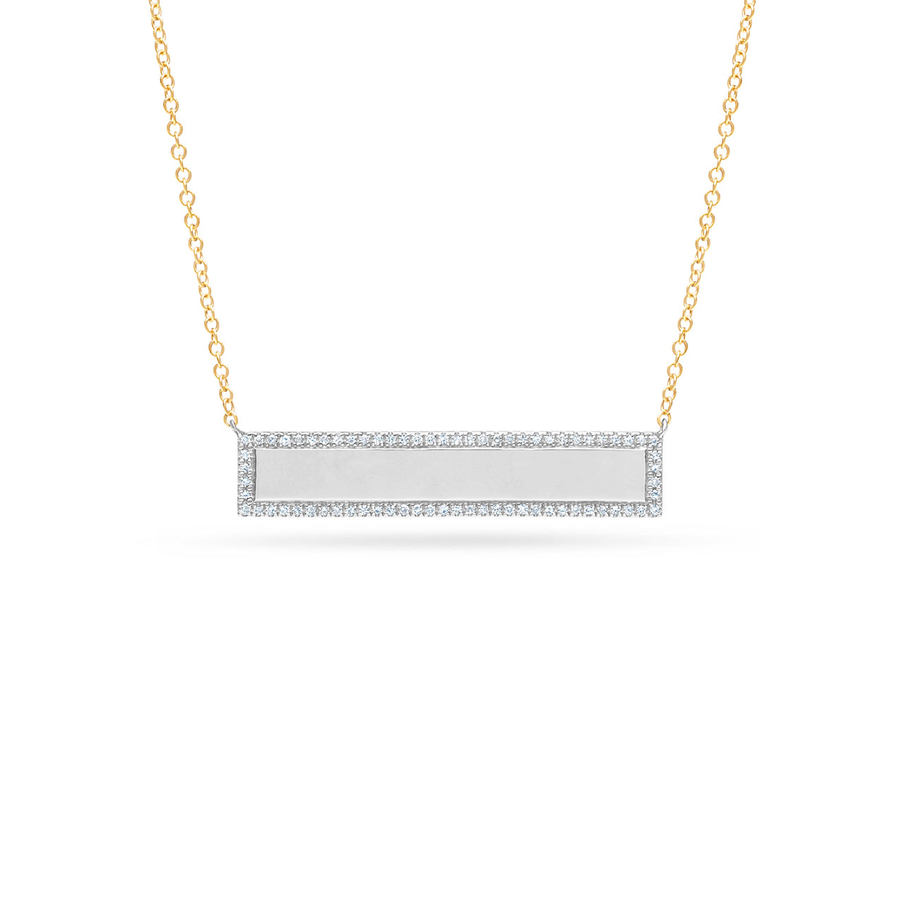 Diamond Nameplate Necklace