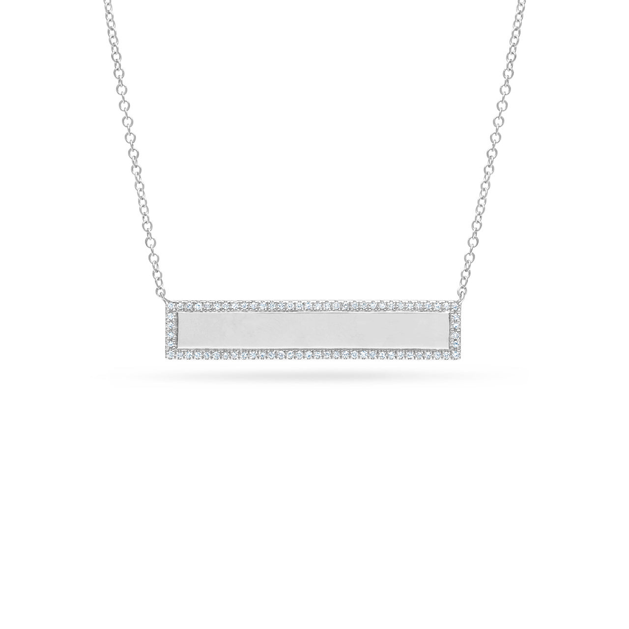 Diamond Nameplate Necklace