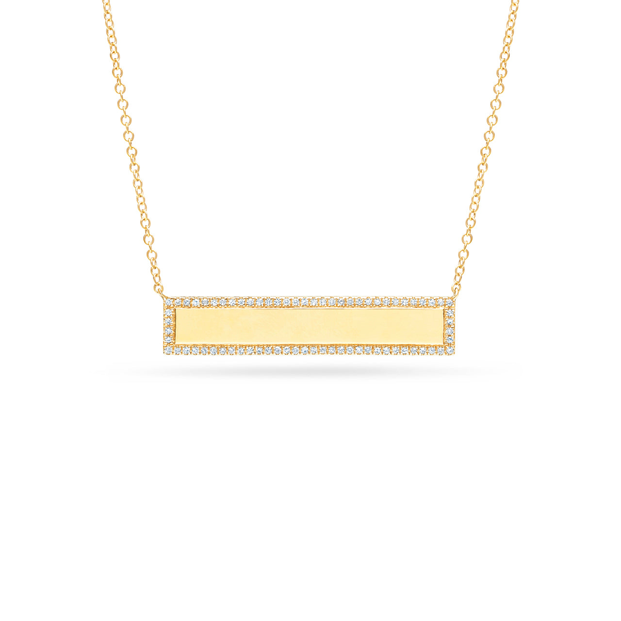 Diamond Nameplate Necklace