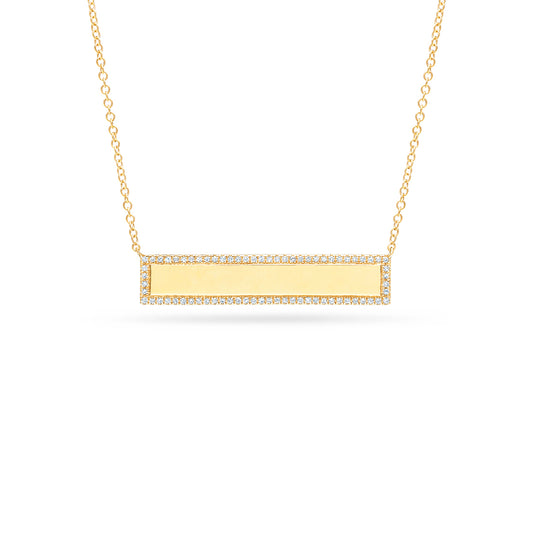 Diamond Nameplate Necklace