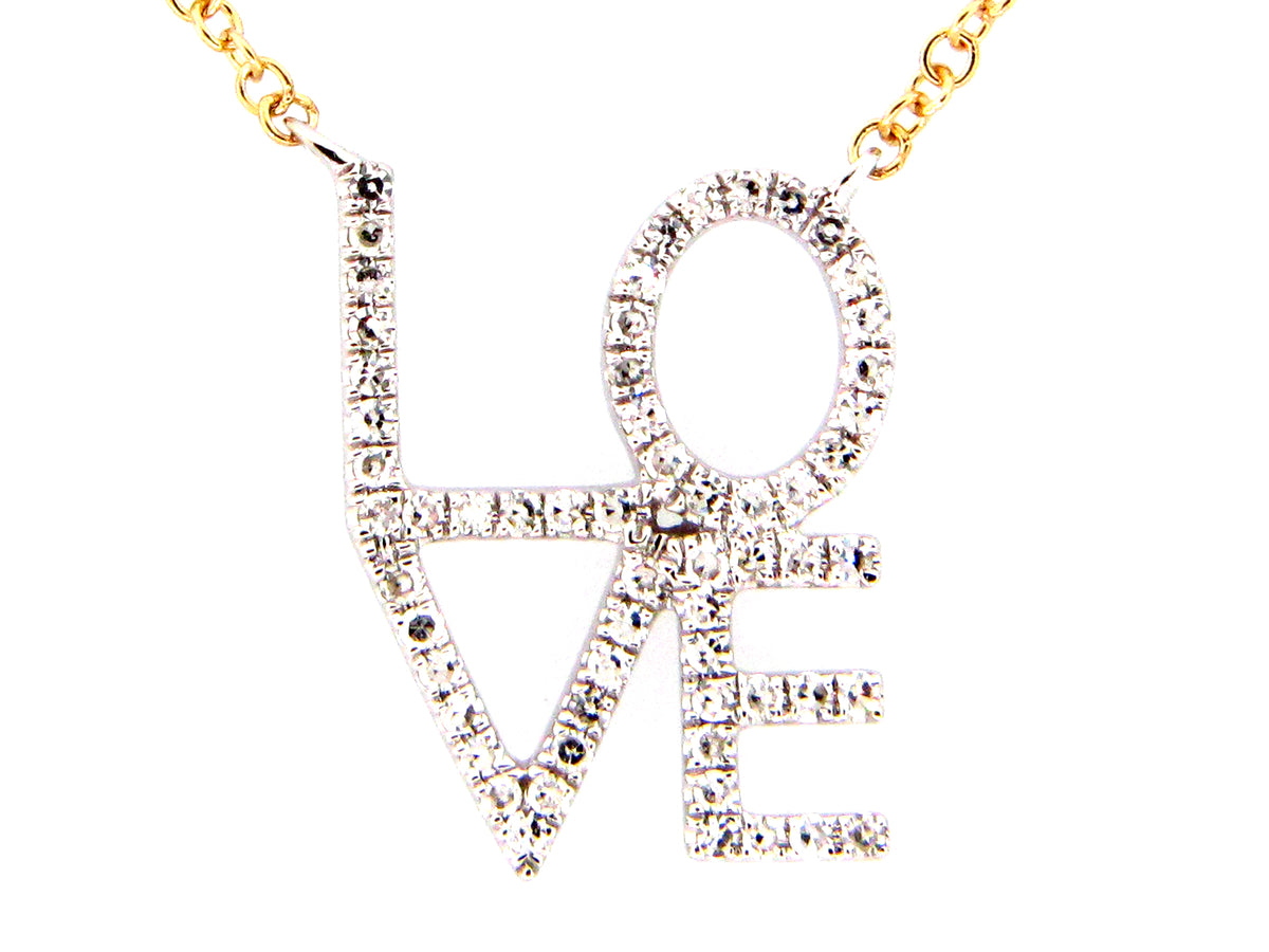 DIAMOND LOVE PENDANT NECKLACE