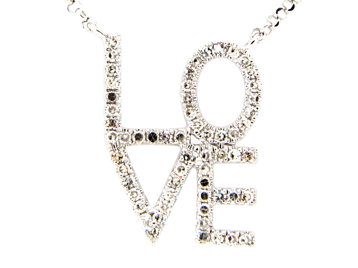 DIAMOND LOVE PENDANT NECKLACE