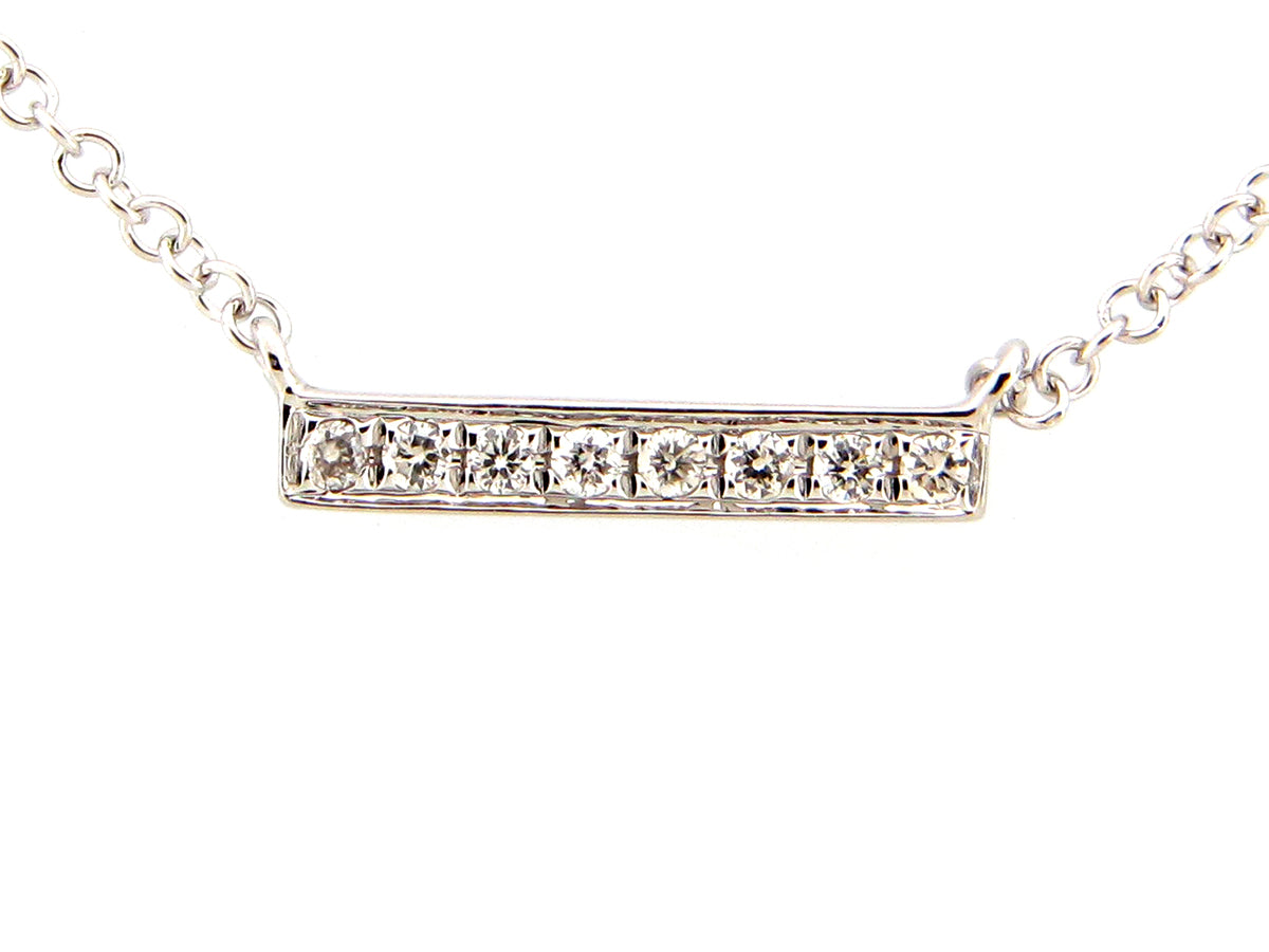 DIAMOND BAR PENDANT NECKLACE
