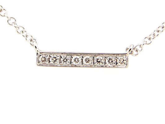 DIAMOND BAR PENDANT NECKLACE