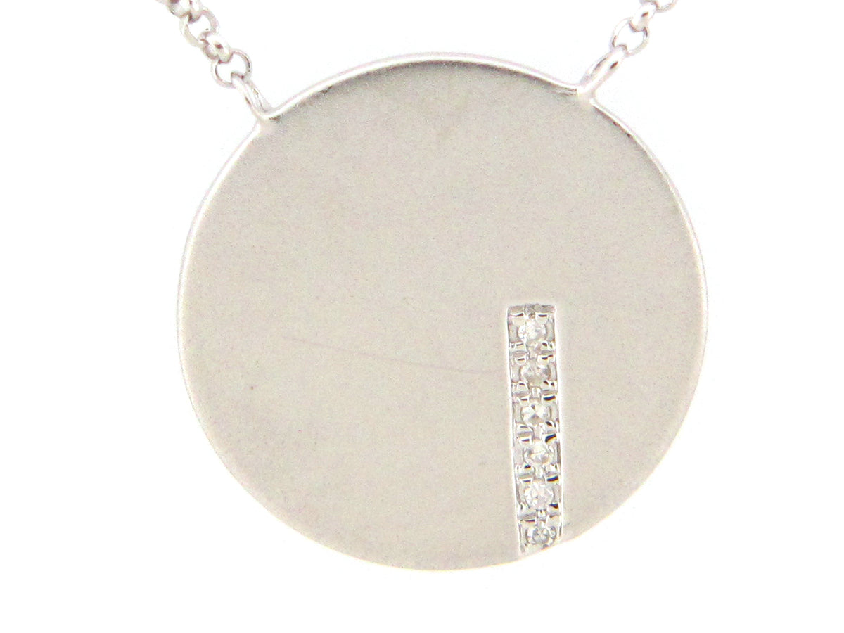 DIAMOND DISC PENDANT NECKLACE