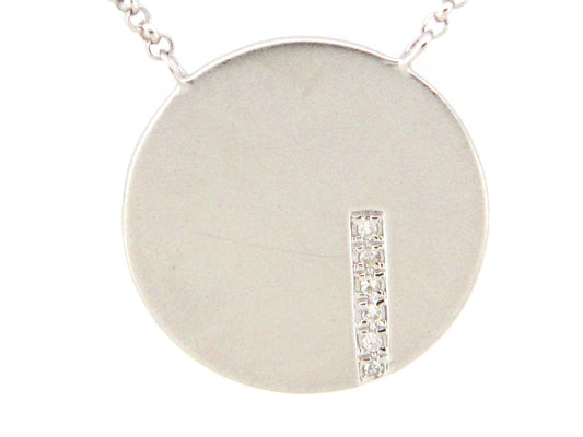 DIAMOND DISC PENDANT NECKLACE