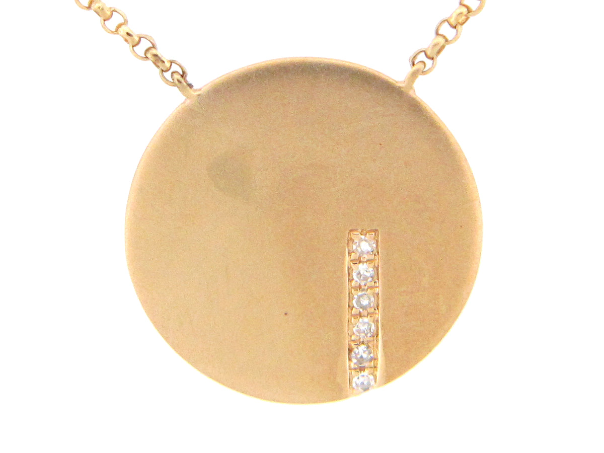 DIAMOND DISC PENDANT NECKLACE