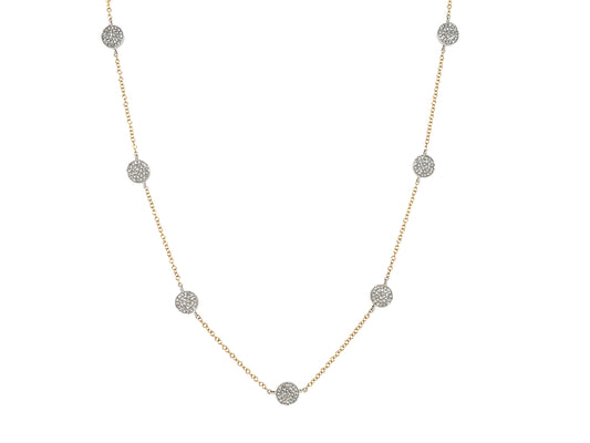 DIAMOND DISC ETERNITY NECKLACE, 22" BOLO