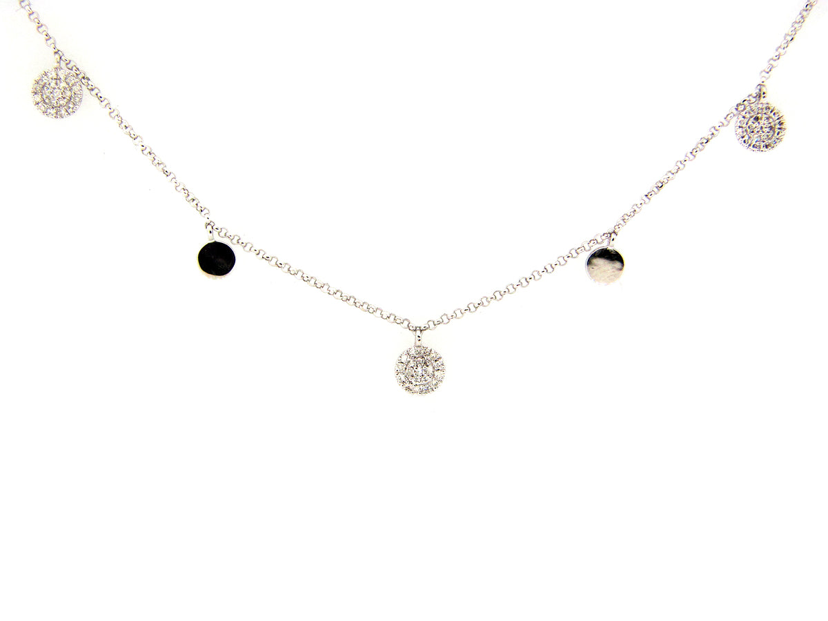 DIAMOND DISC BY THE YARD NECKLACE