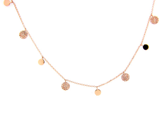 DIAMOND DISC BY THE YARD NECKLACE