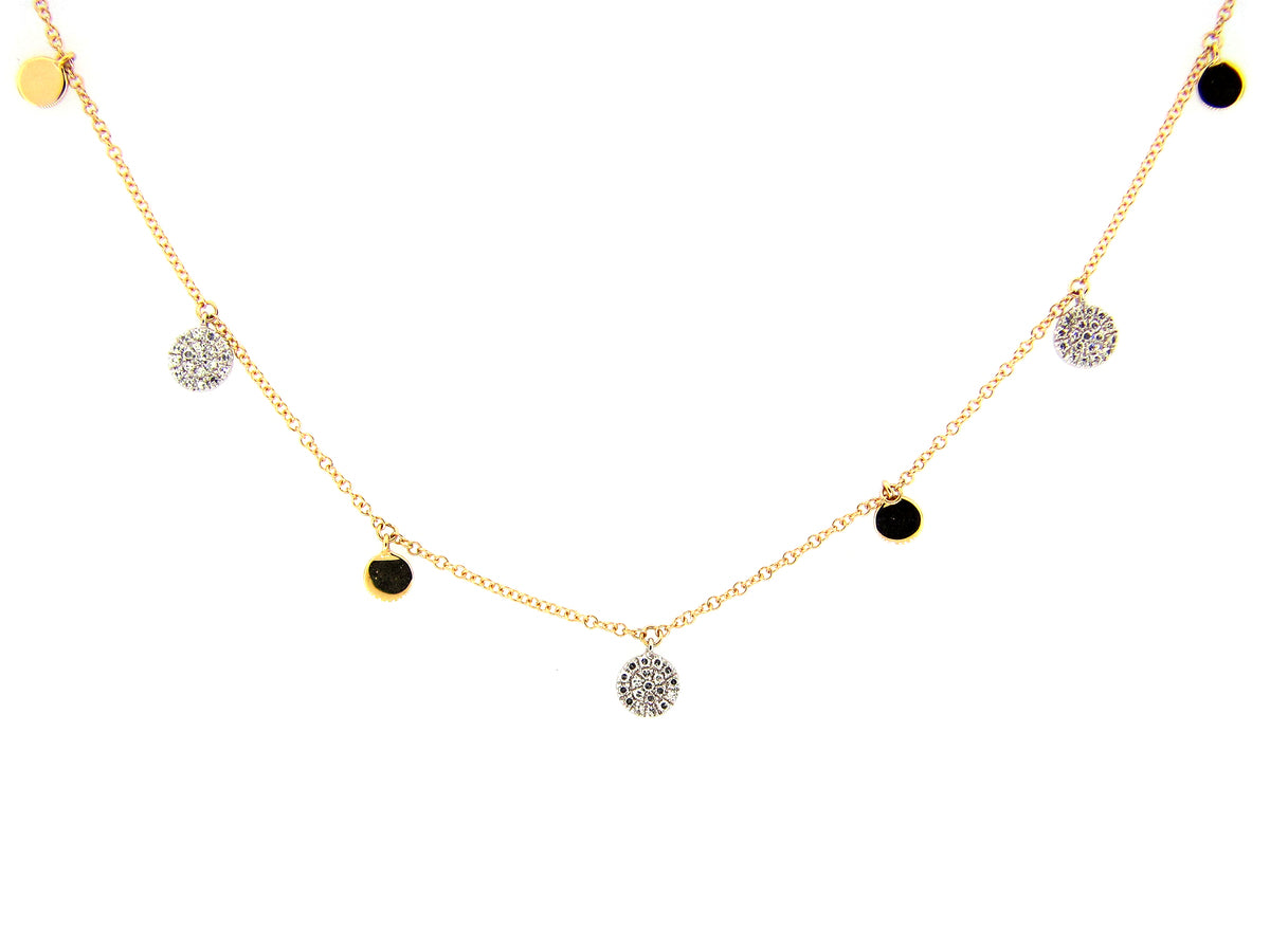 DIAMOND DISC BY THE YARD NECKLACE