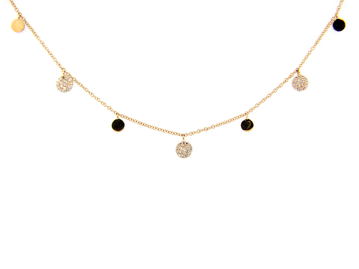 DIAMOND DISC NECKLACE