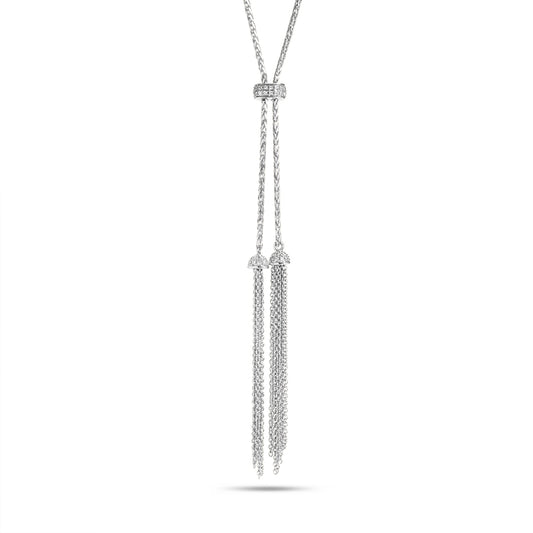 Diamond Bolo Tassel Necklace